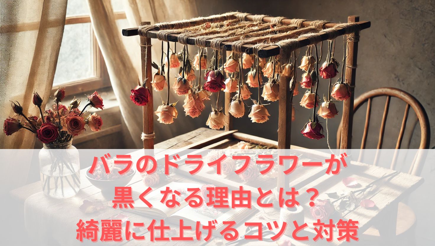 バラのドライフラワーが黒くなる理由とは？綺麗に仕上げるコツと対策