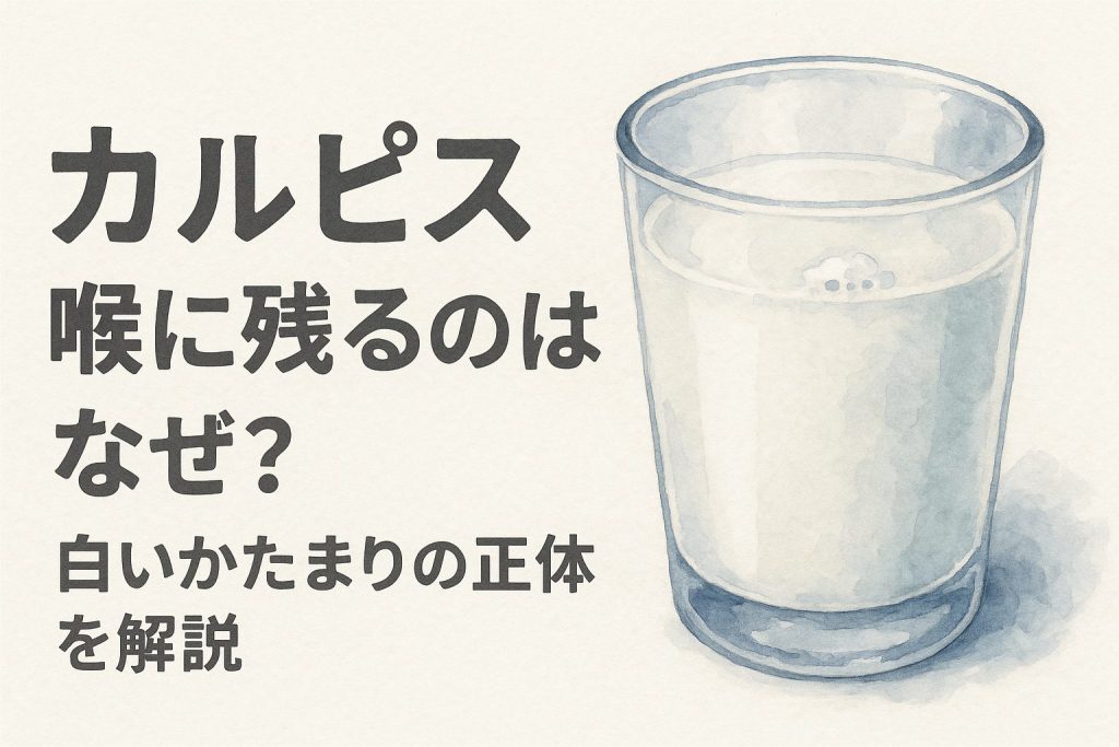 カルピスが喉に残るのはなぜ？白いかたまりの正体と安心できる理由を徹底解説