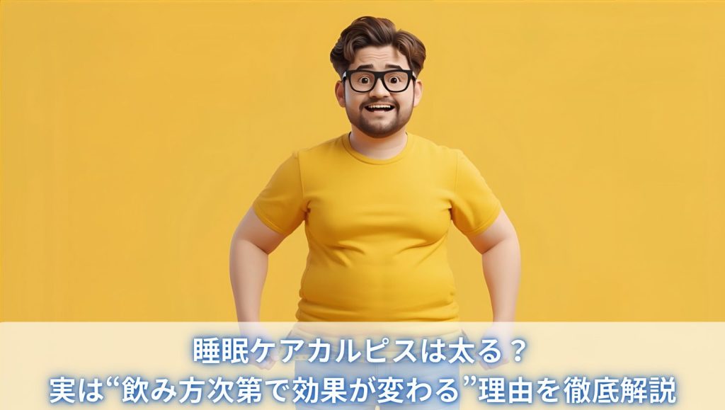 睡眠ケアカルピスは太る？実は“飲み方次第で効果が変わる”理由を徹底解説