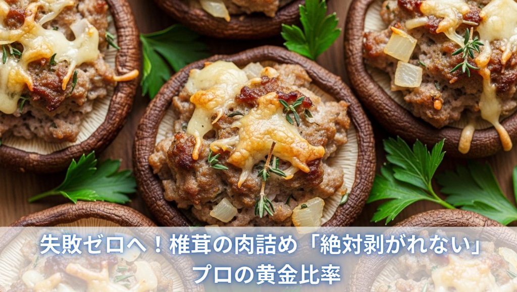 失敗ゼロへ！椎茸の肉詰め「絶対剥がれない」プロの黄金比率