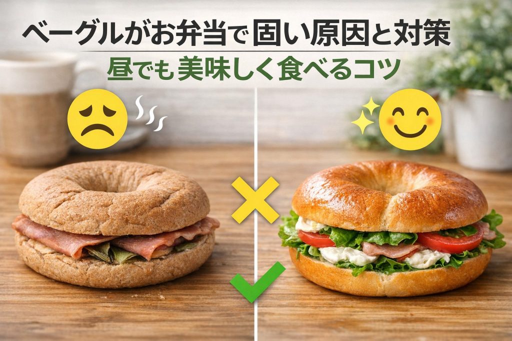 ベーグルがお弁当で固い原因と対策｜昼でも美味しく食べるコツ