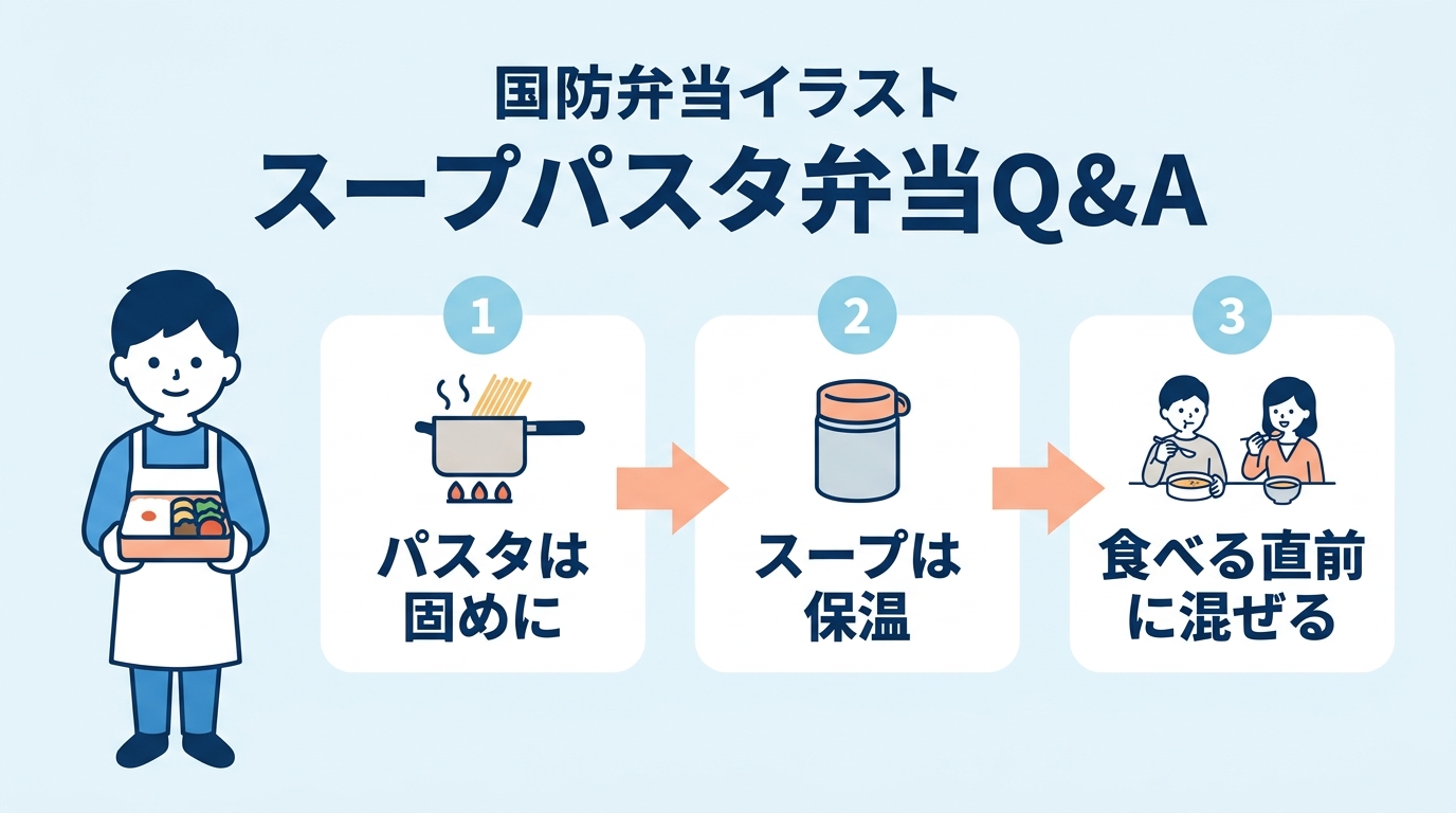 スープパスタのお弁当の持っての行き方に関するQ&A