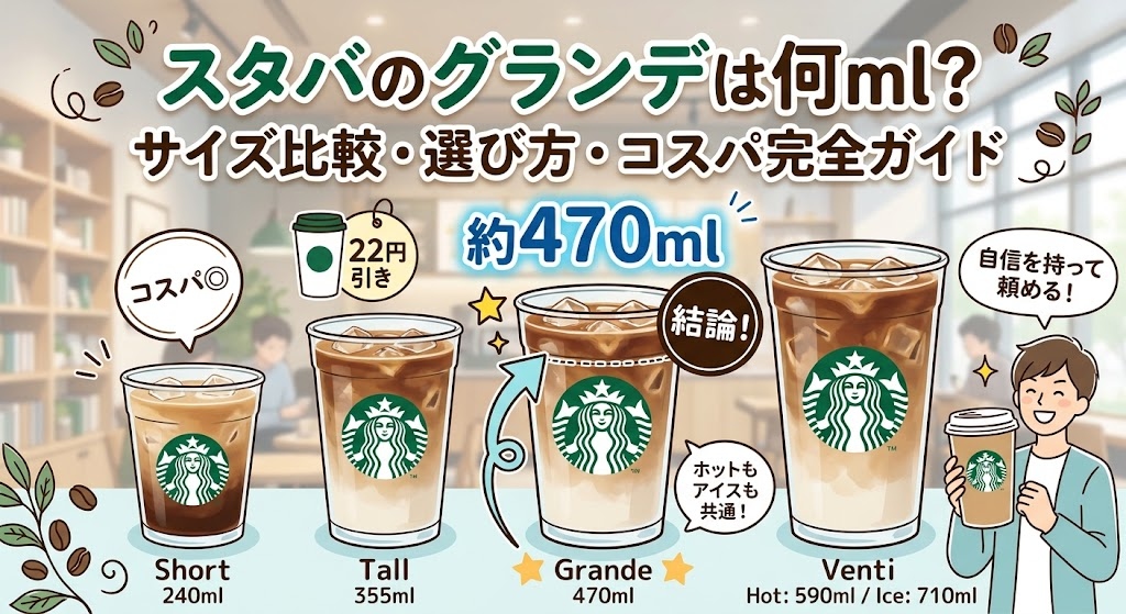 スタバ グランデ 何ml