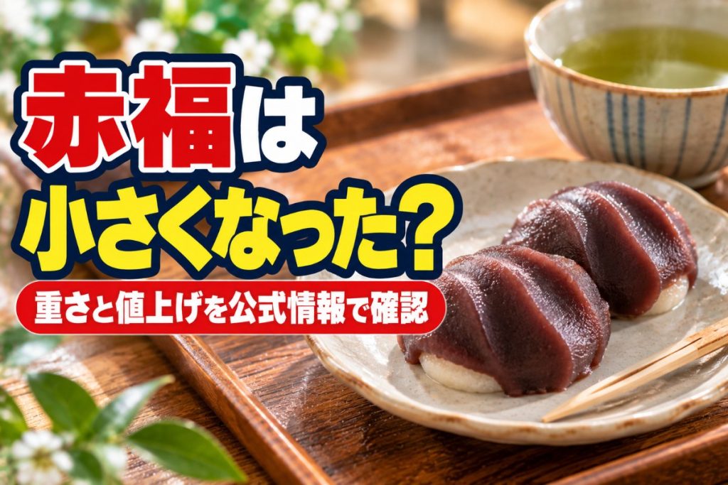 赤福は小さくなった？重さと値上げを公式情報で確認