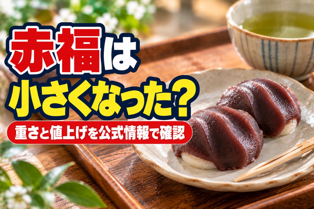 赤福は小さくなった？重さと値上げを公式情報で確認