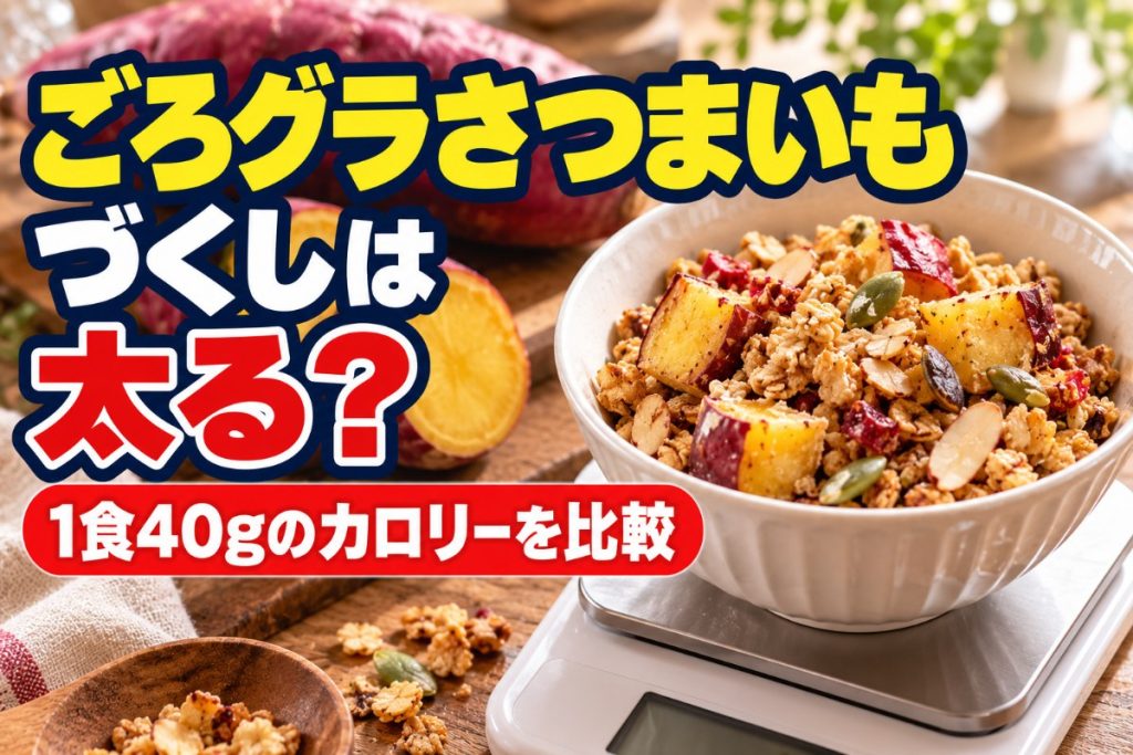 ごろグラさつまいもづくしは太る？1食40gのカロリーを比較