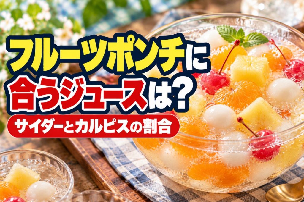 フルーツポンチに合うジュースは？サイダーとカルピスの割合
