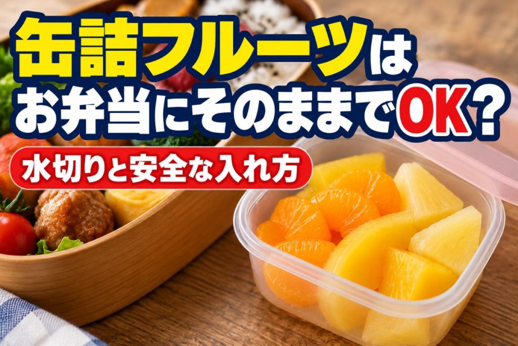 缶詰フルーツはお弁当にそのままでOK？水切りと安全な入れ方