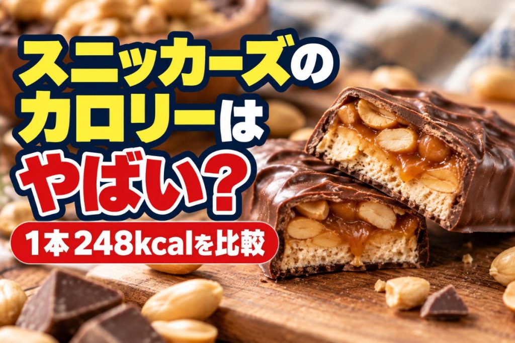 スニッカーズのカロリーはやばい？1本248kcalを比較