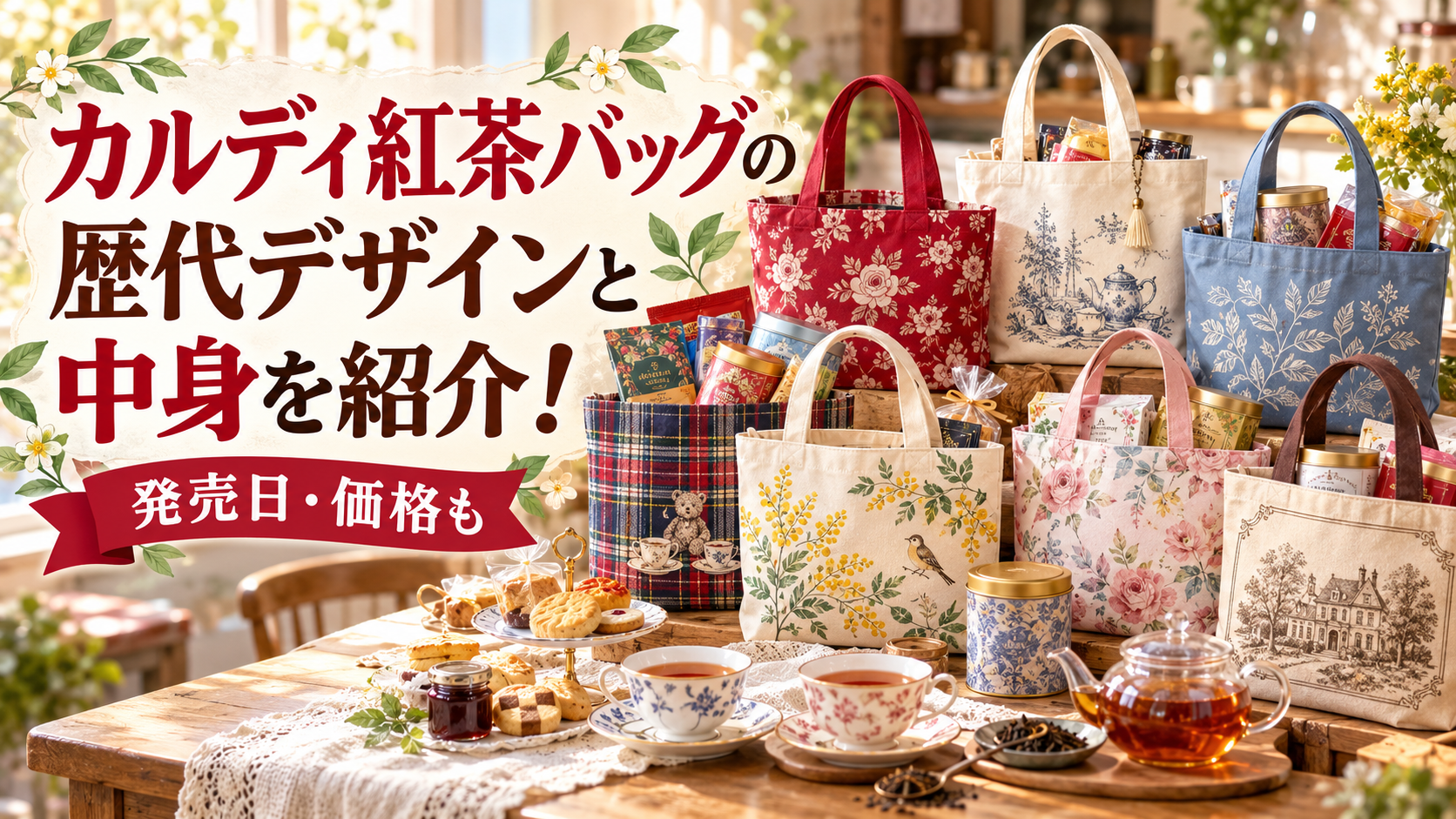 カルディ紅茶バッグの歴代デザインと中身を紹介！発売日・価格も